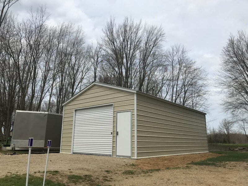 G 01 18x30x9 Steel Garage Midwest Steel Carports