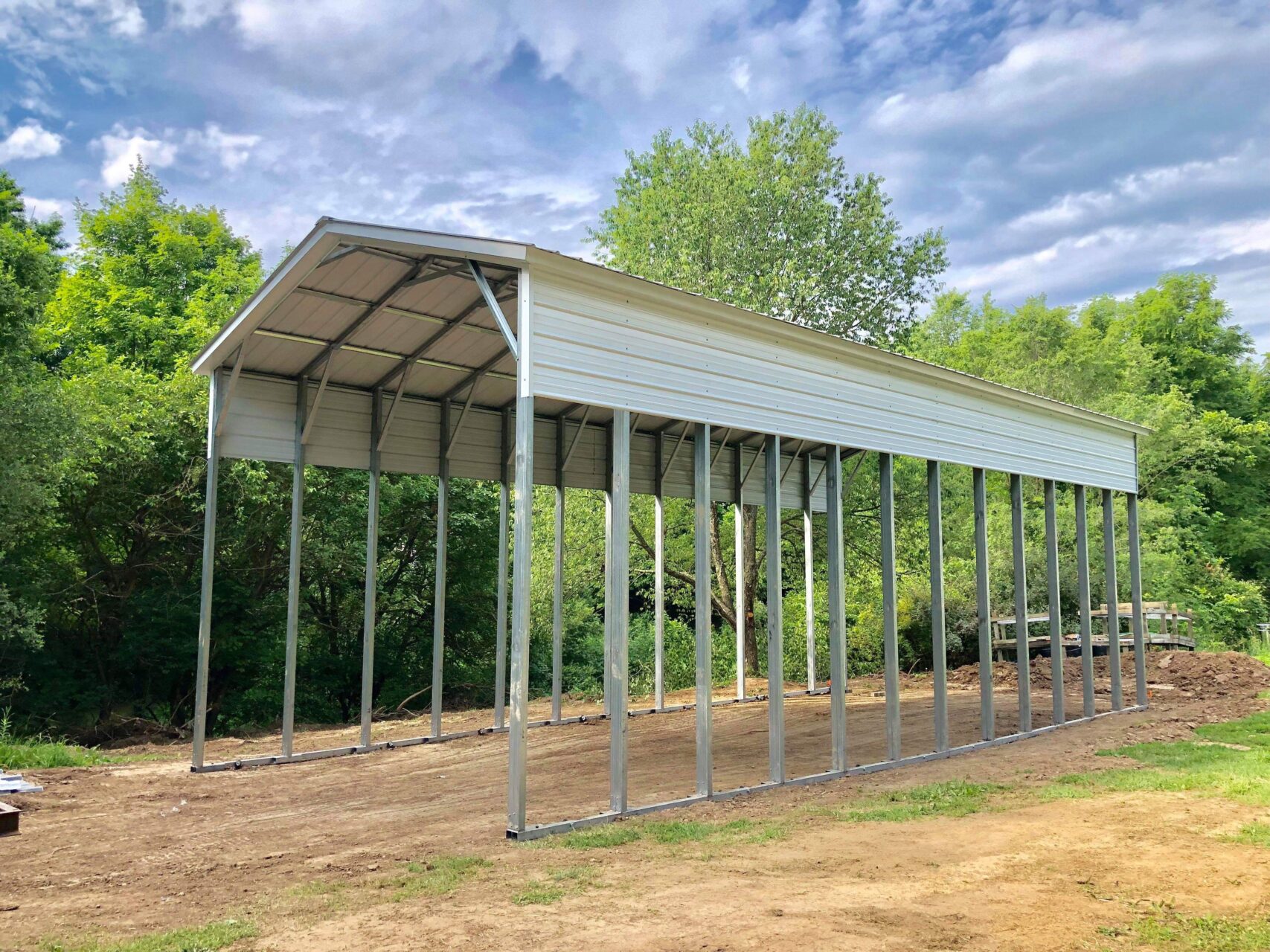 18x40x14 Steel RV Shelter in Omro, WI