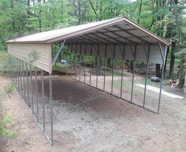 C-04: 20x35x12 Steel Carport - Midwest Steel Carports