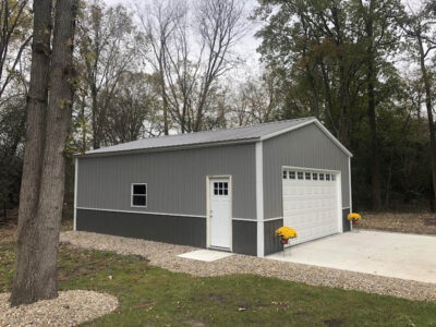 G-11: 24x30x10 Steel Garage - Midwest Steel Carports