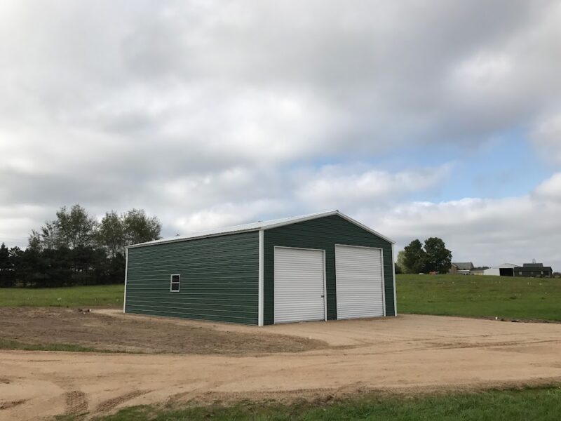 30x40 Steel Garage - Metal Barn - Midwest Steel Carports